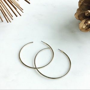 Classic vintage large gold hoop earrings